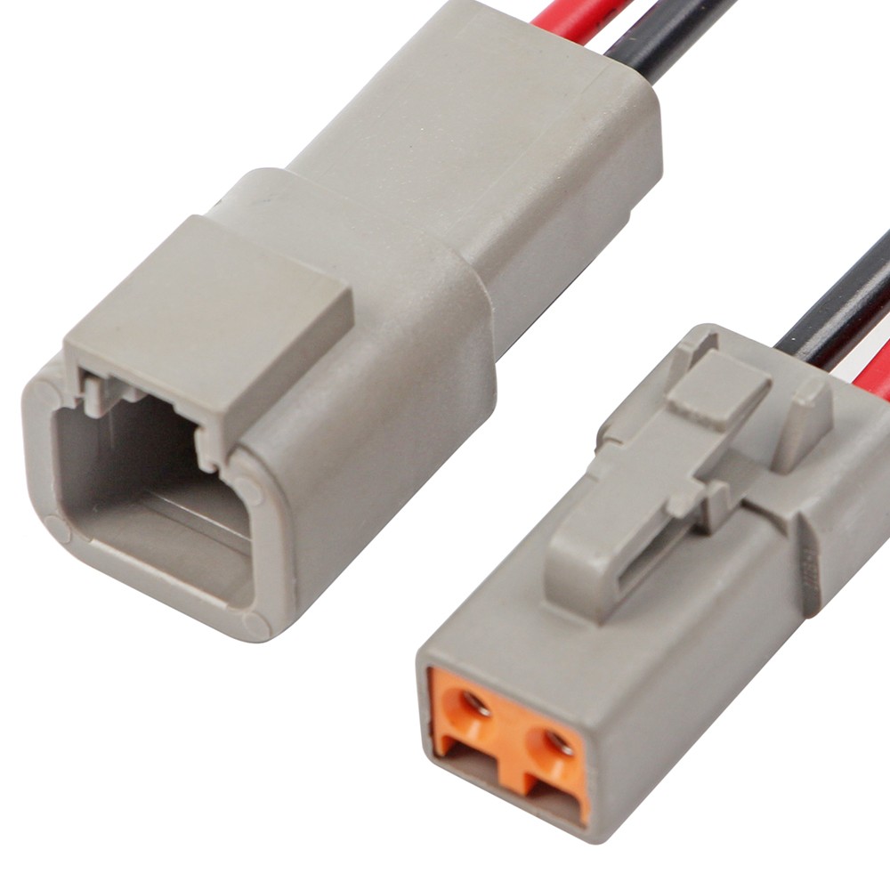 4 pairs DTP 2 Pin Plug Waterproof Connector w/ 1FT 12AWG Wire for Car Truck Boat