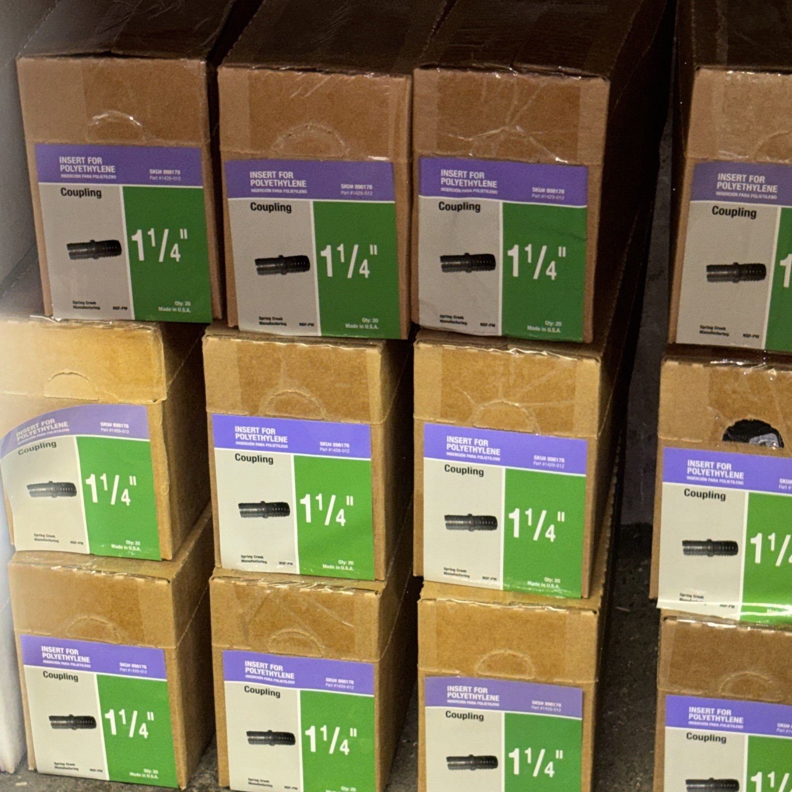 Poly Inserts | Coupling | 1-1/4” | Qty. 20 | One Box