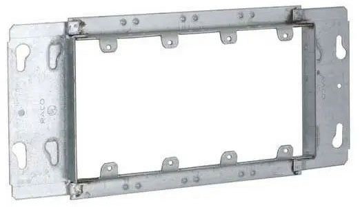 RACO 823, Electrical 4-Gang Box Device Cover, Raised 3/4″