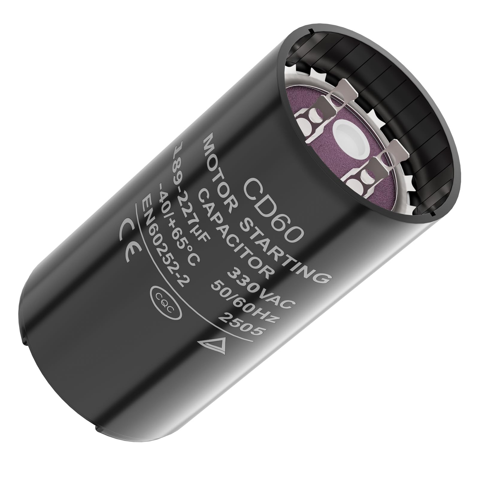 189227 uf/MFD 330 VAC 50/60 Hz CD60 Round Motor Start Capacitor Replacement