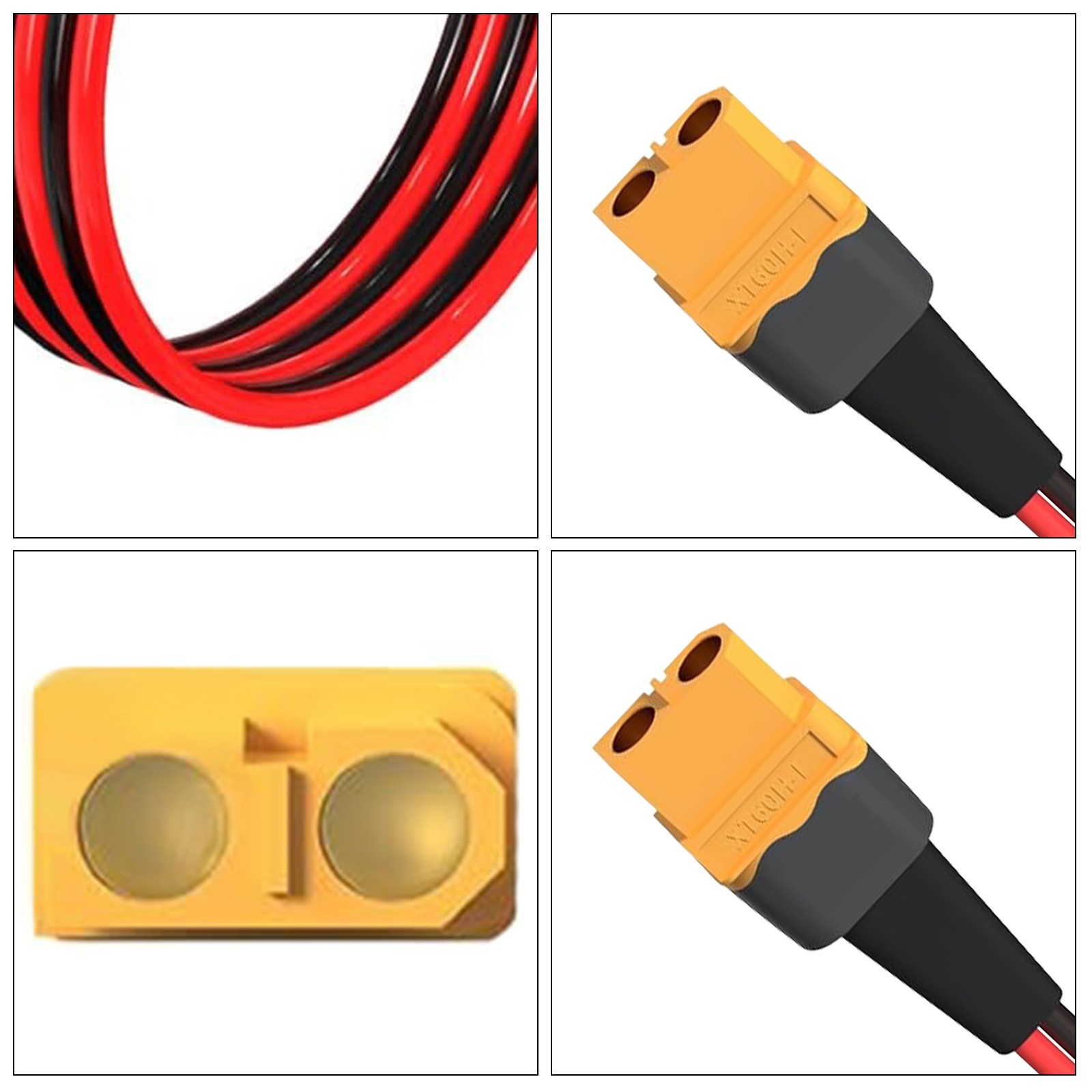 10AWG XT60 Female Adapter Cable Heavy Duty Solar & RC Battery Extension Wire