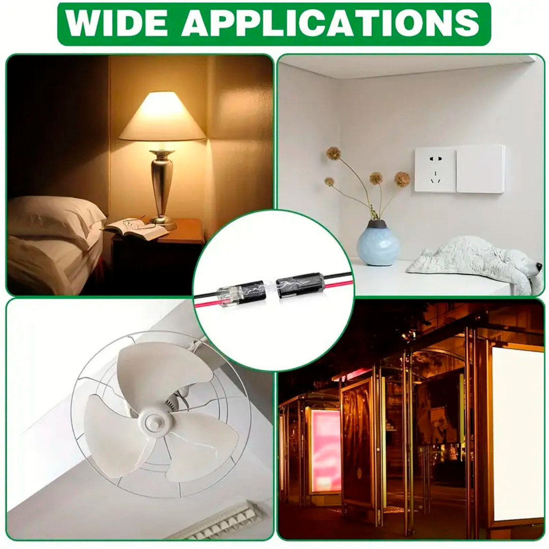 20pcs Double-Wire Plug-in Connector, Cable Clamp with Locking Buckle, AWG 18-22