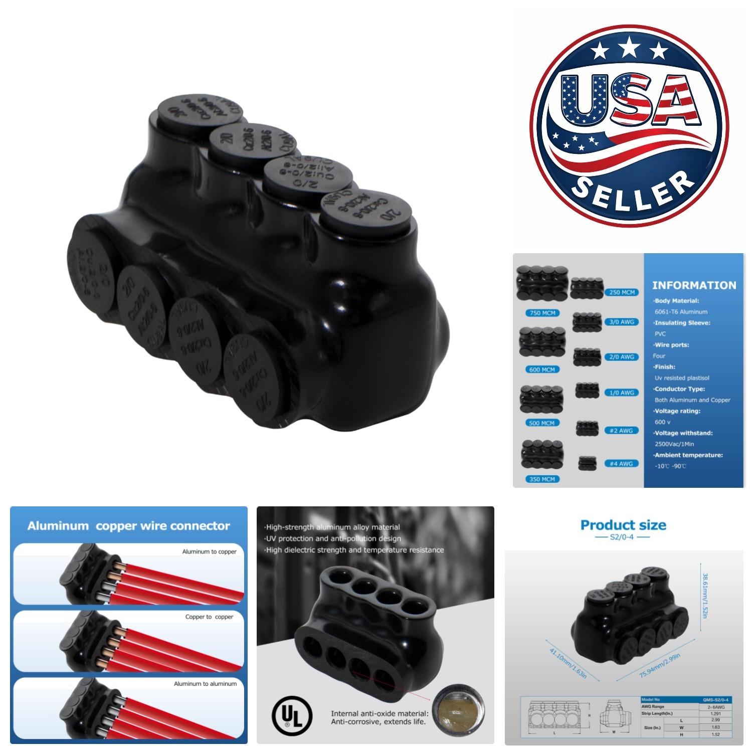 High-Quality 4-Port Insulated Wire Connector for Residential and Commercial Use