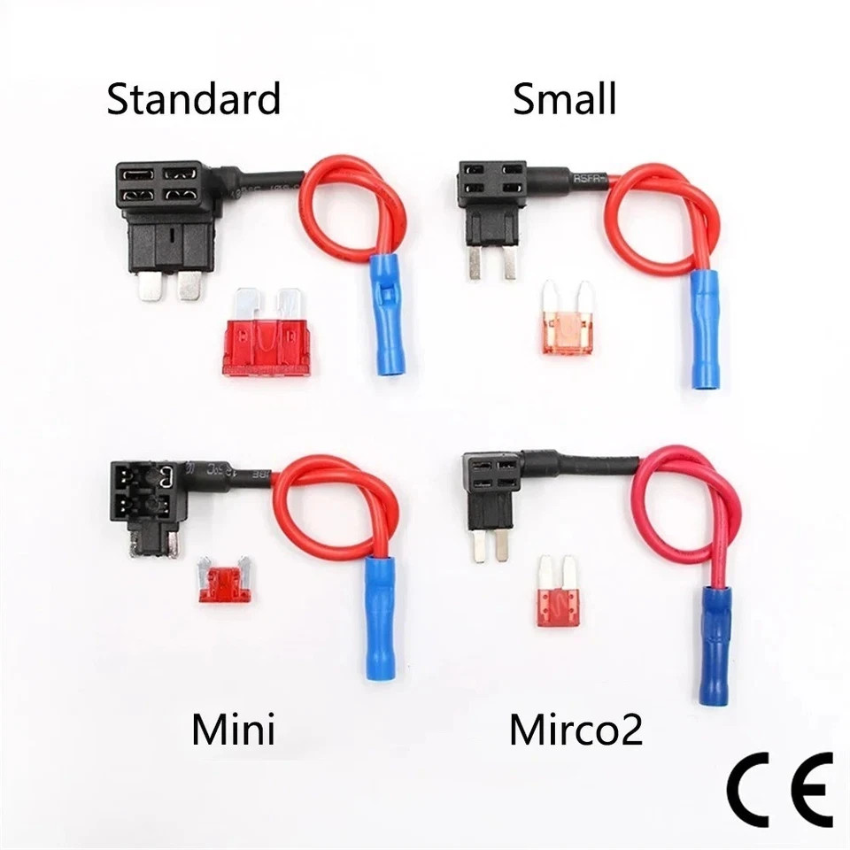 12V Add A Circuit Fuse Tap Adapter Micro2 Mini ATM APM Blade Holder 10A