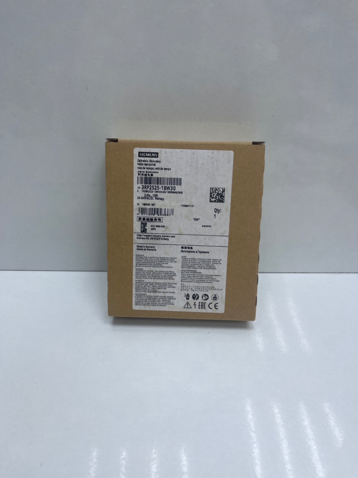 Siemens Sirius 3RP2525-1BW30 Timer Relay New in Box