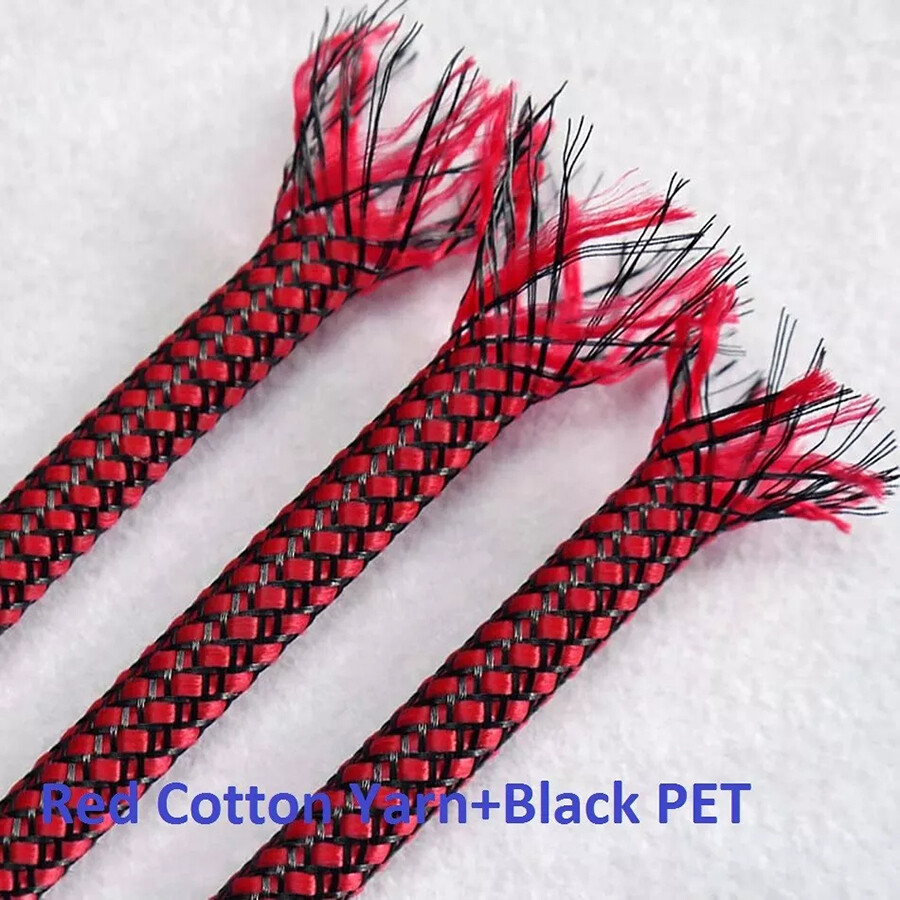 4mm 8mm 12mm PET&PP Cotton Yarn Mixed Braided Cable Sleeving/Harness/Sheathing
