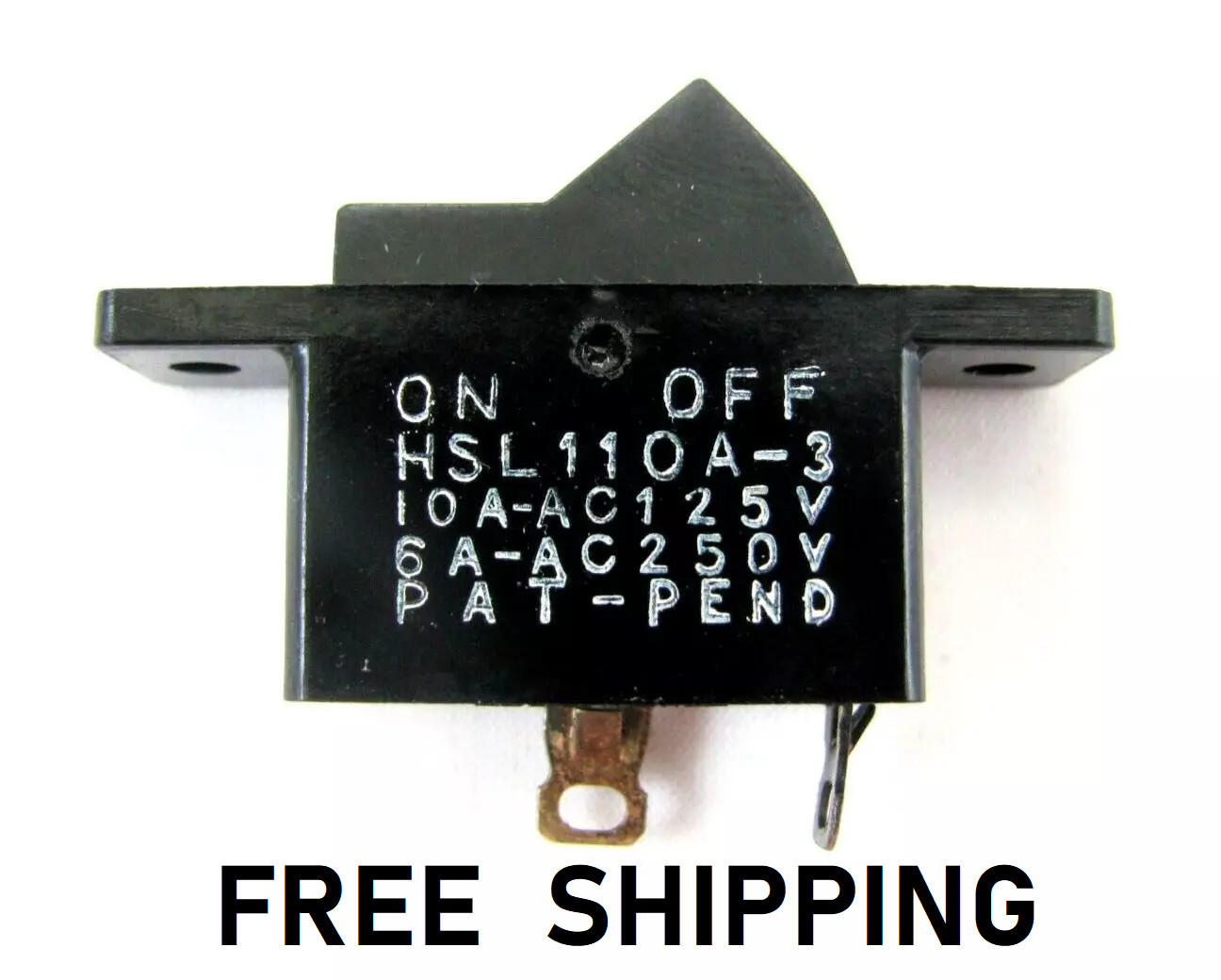 (1x) SPST ON-OFF Rocker Switch – 10A @ 125VAC – 6A @ 250VAC w/ Red Indicator