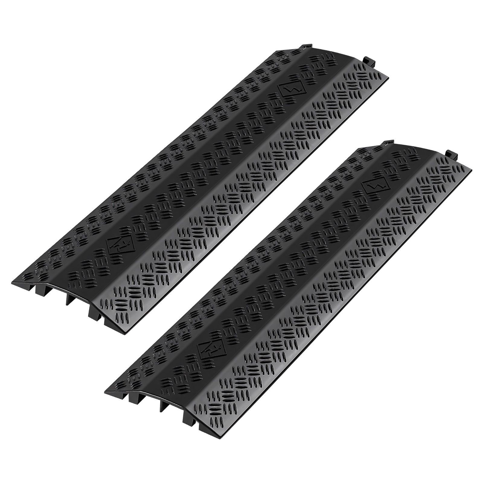 Heavy Duty Cable Protector Ramp, 500 lbs Axle Load, 2 Pack