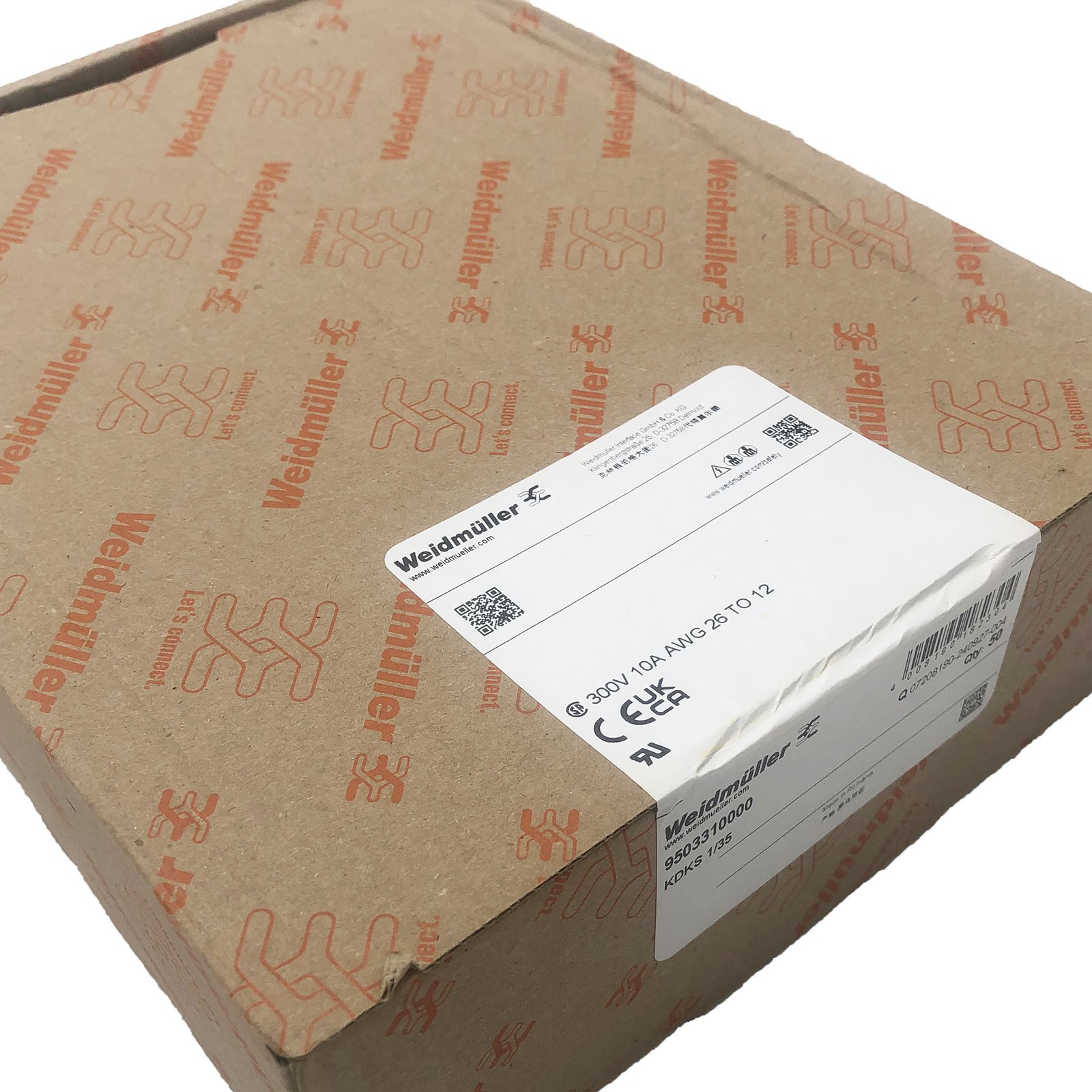 For Weidmuller KDKS 1/35 DB Double-layer Fuse Terminal 9503310000 – Box of 50