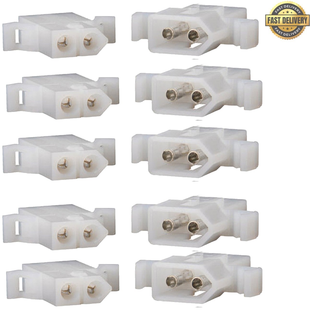 High-Temperature Electrical Connectors – 5 Sets of 2-Circuits & .093″ Pins