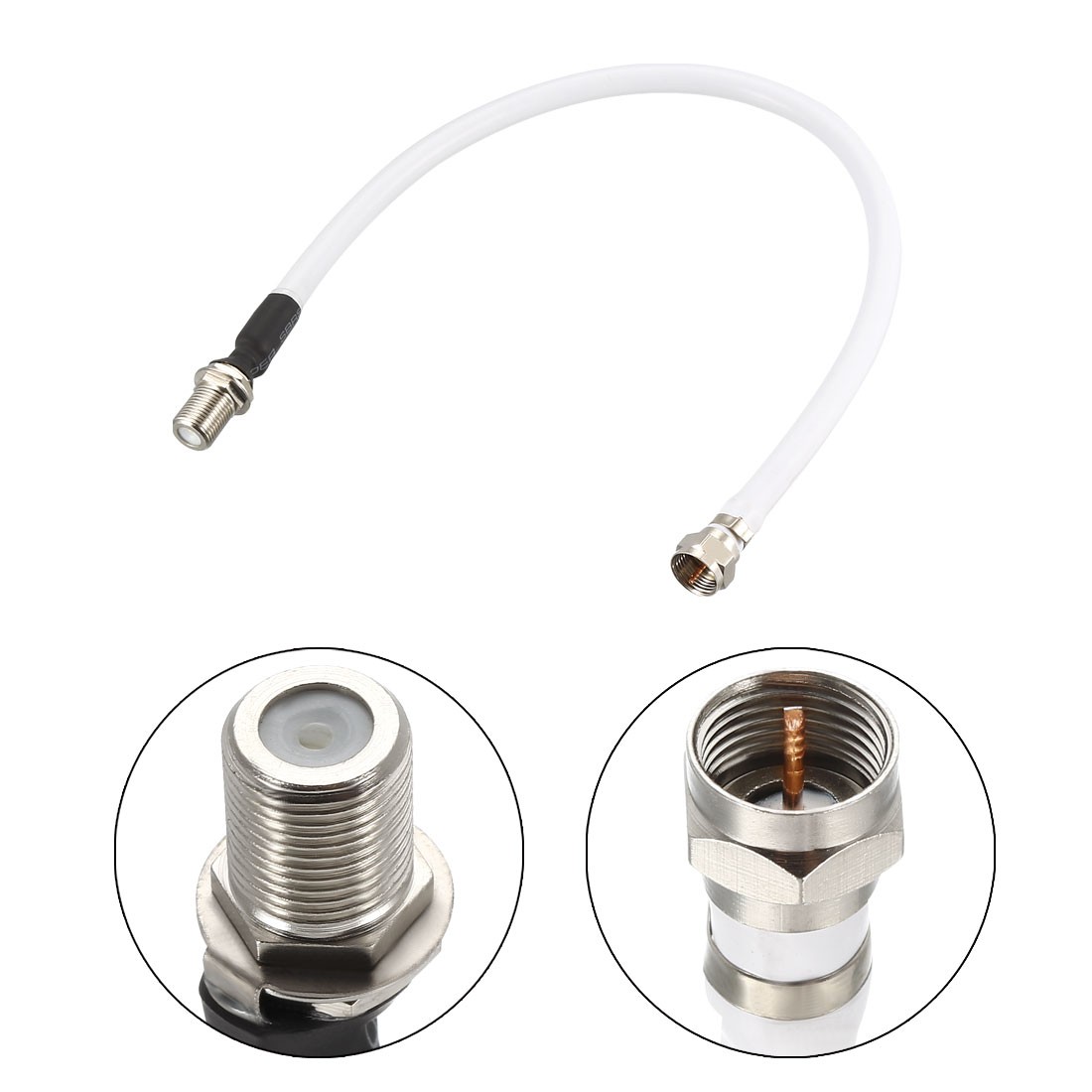 RG6 Coax Cable F Type Male to F Type Female Coaxial Cable 2 Feet