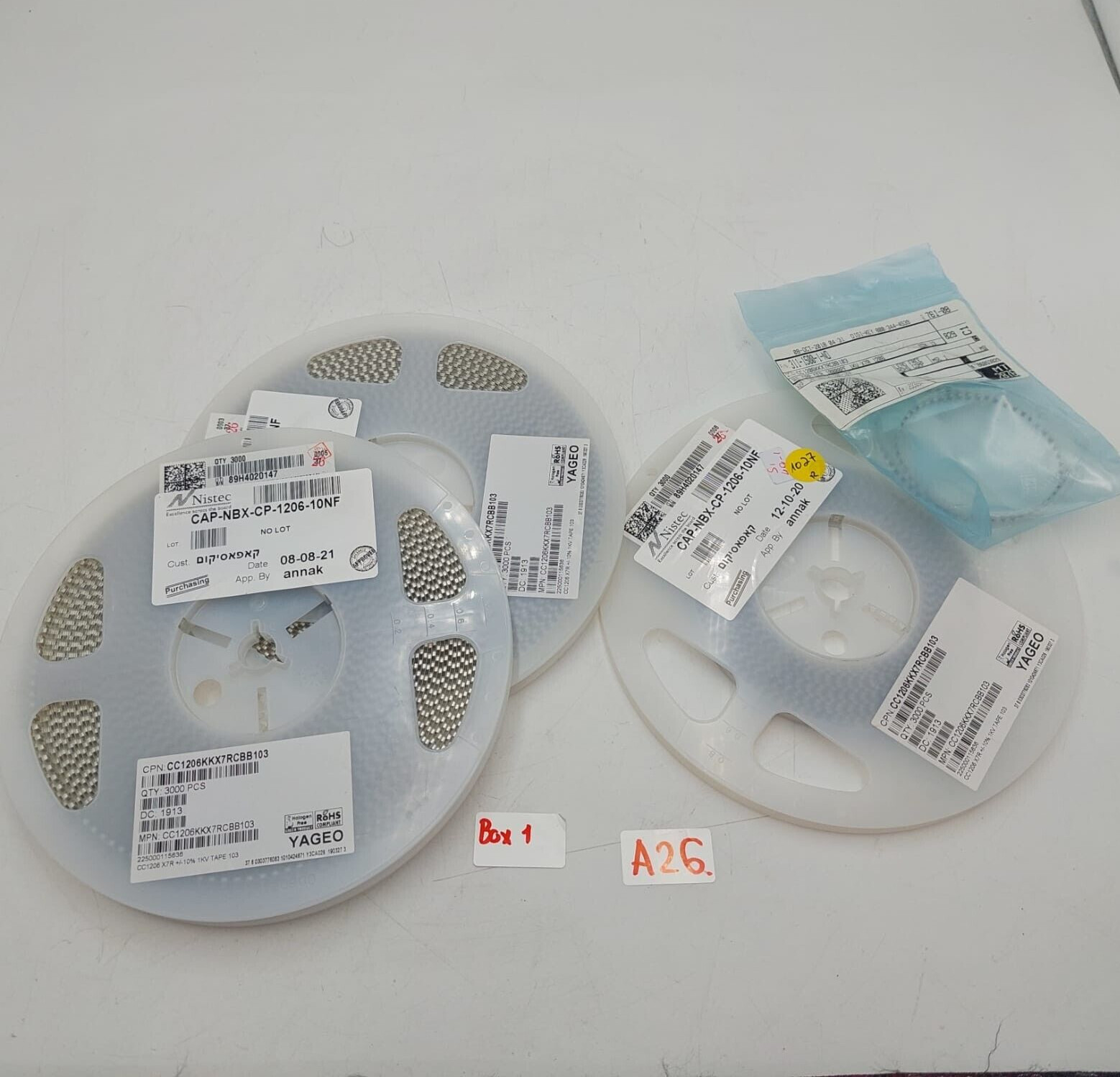 7000 PCS+ YAGEO CC1206KKX7RCBB103 Multilayer Ceramic Capacitors MLCC