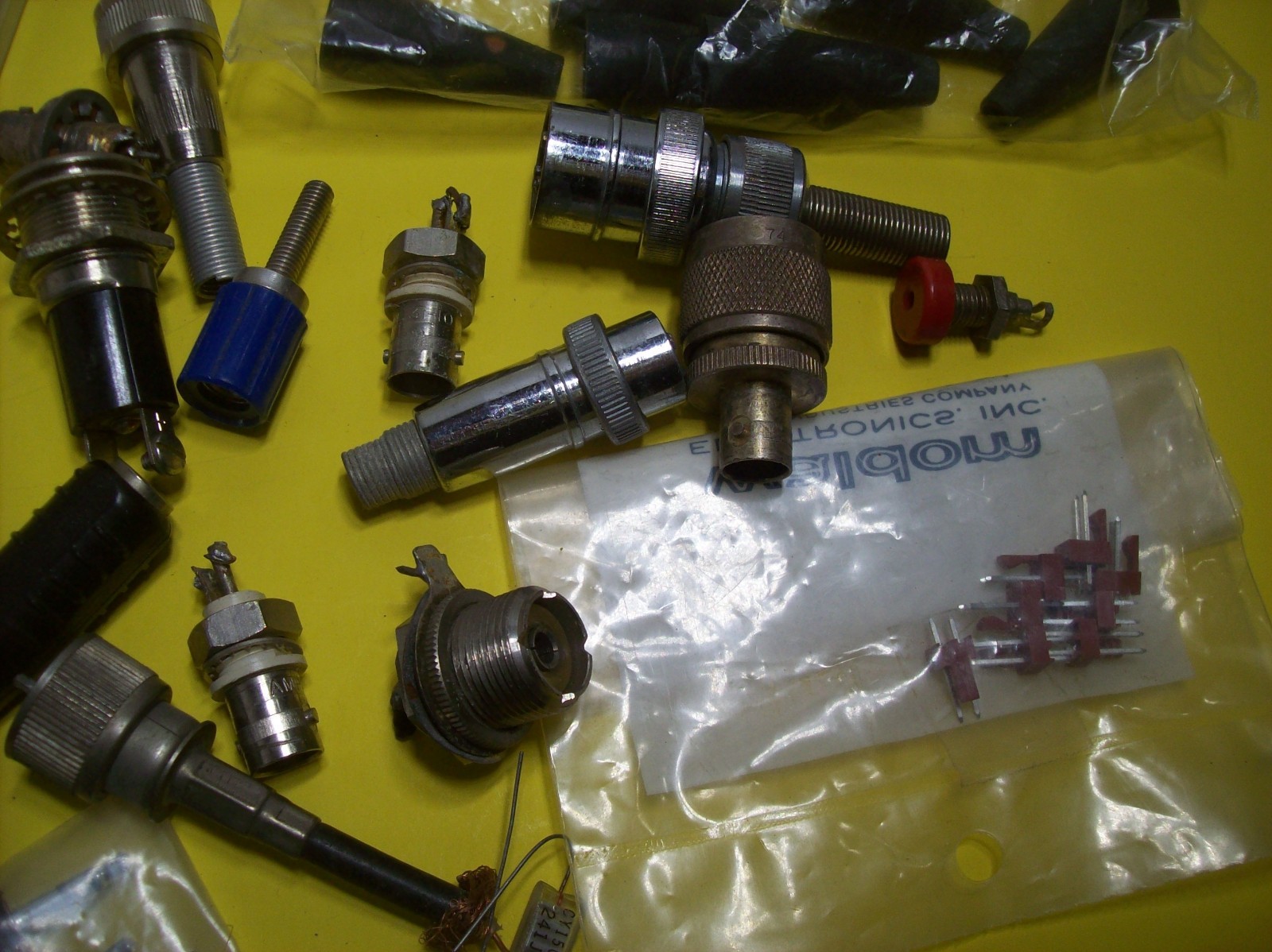 Lot of 60+ BNC Connectors, Splitters, Some Unusual, HALF NEW OLD STOCK