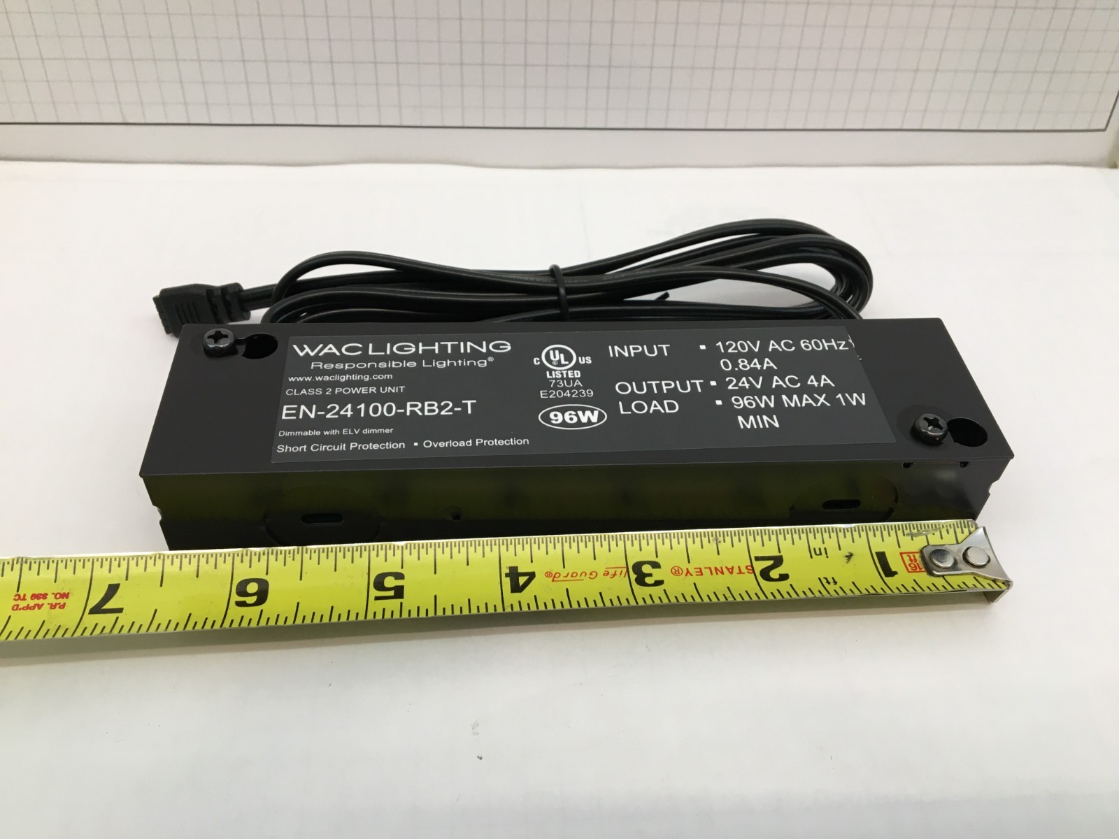 WAC Lighting EN-24100-RB2-T Transformer 120 VAC to 24 VAC, not DC