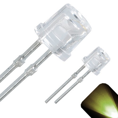 100 x LED 5mm Warm Soft White Ultra Bright Flat Top Wide Angle LEDs Light RC Car