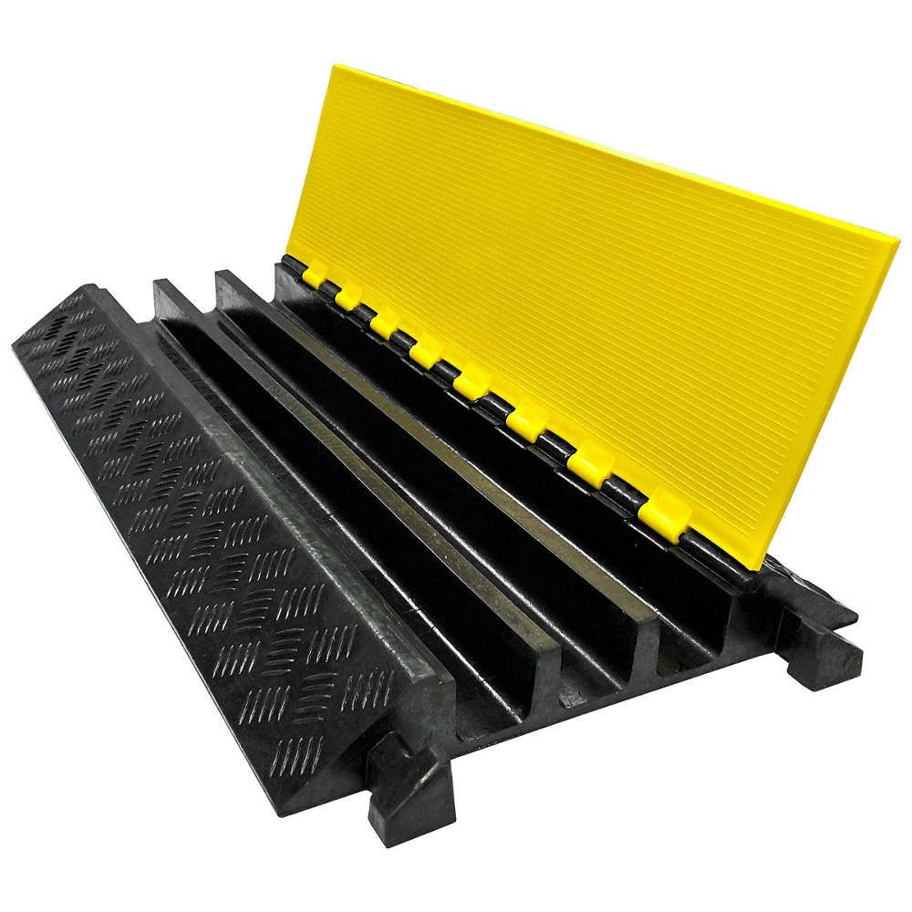ELECTRIDUCT CP-RPS-CR600 Cable Protector,Hinged,Rubber,T-Shaped 800HP4