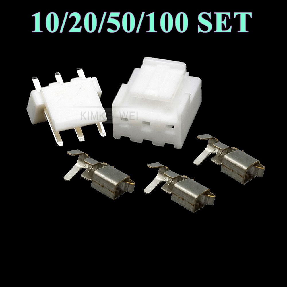3 Pin/Way JST VH 3.96mm Crimp Connector Kits (Plug+Socket+Terminals) VH3.96 New