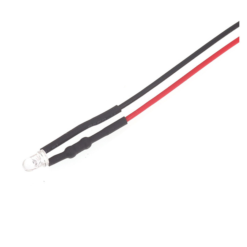 100X 3mm Pre Wired DC5V-12V Micro LED Lights Emitting Diodes Mini Bulbs Lamp NEW