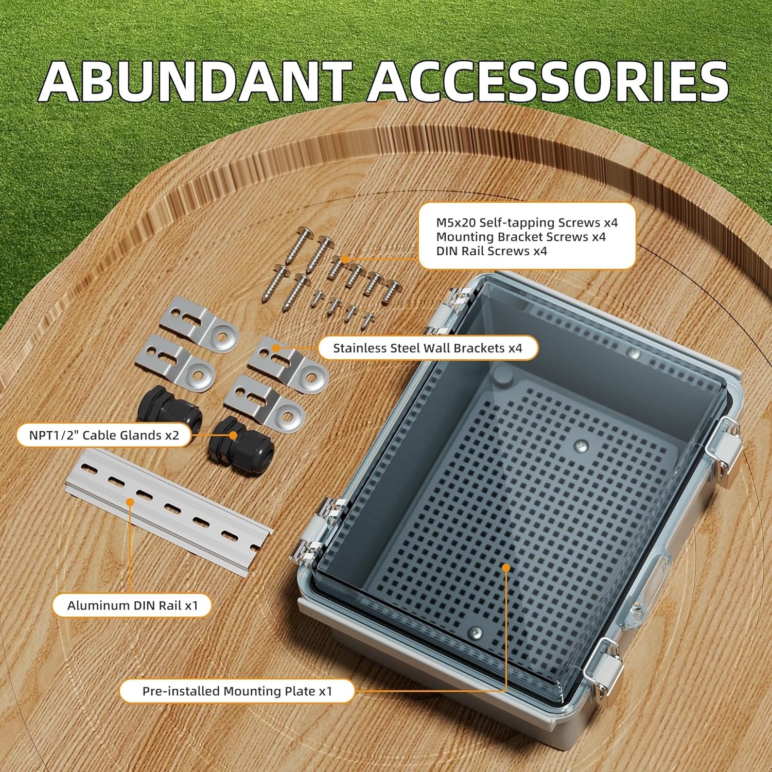 Outdoor WiFi Enclosure Weatherproof Waterproof Switch Router Box Plastic 8.7x…