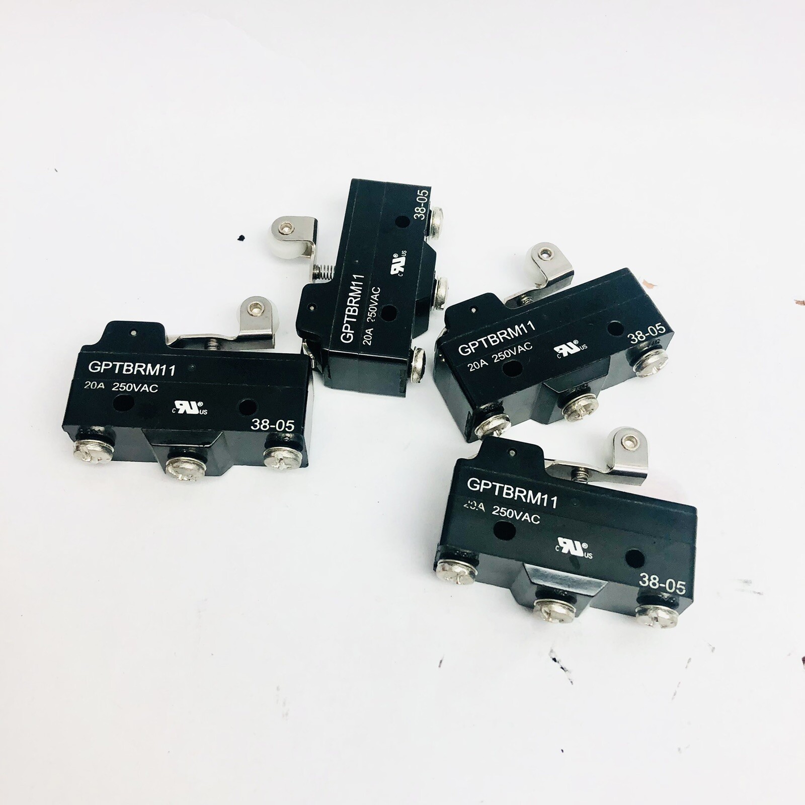 LOT OF 4 AFTRERMARKET SNAP SWITCH GPTBRM11 20A 250VAC LOWER SCREW MOUNT