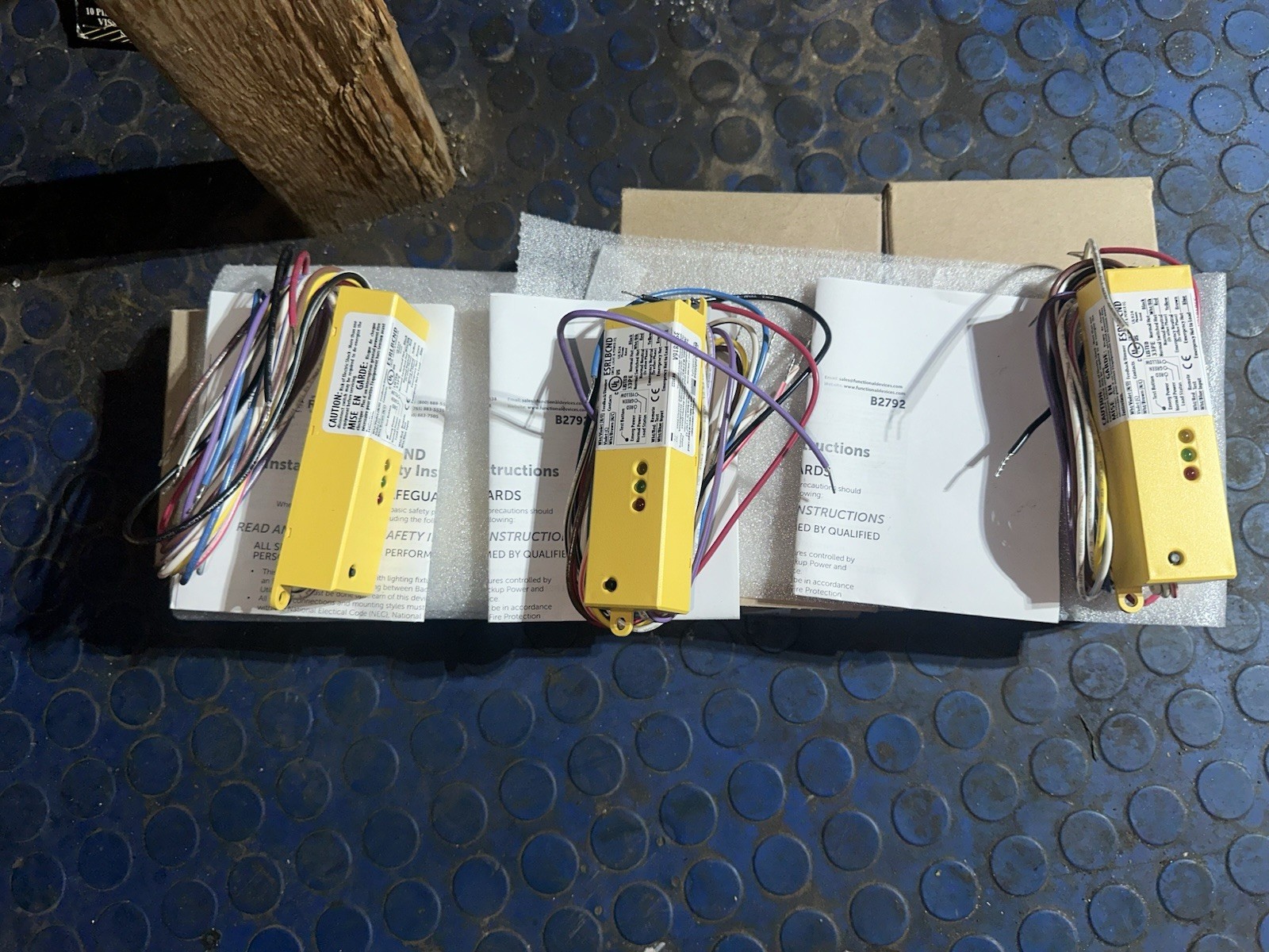 Lot Of 3 ESRN UL924 Emergency Lighting Relay 120-277 Vac / 5 AMP SPST