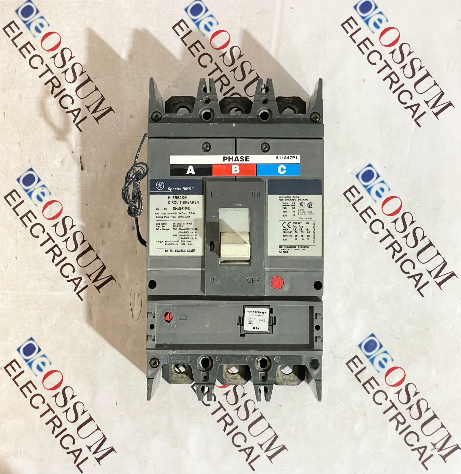 GE SGHA36AT0400 CIRCUIT BREAKER 400A 3POLE FREE FAST SHIPPING
