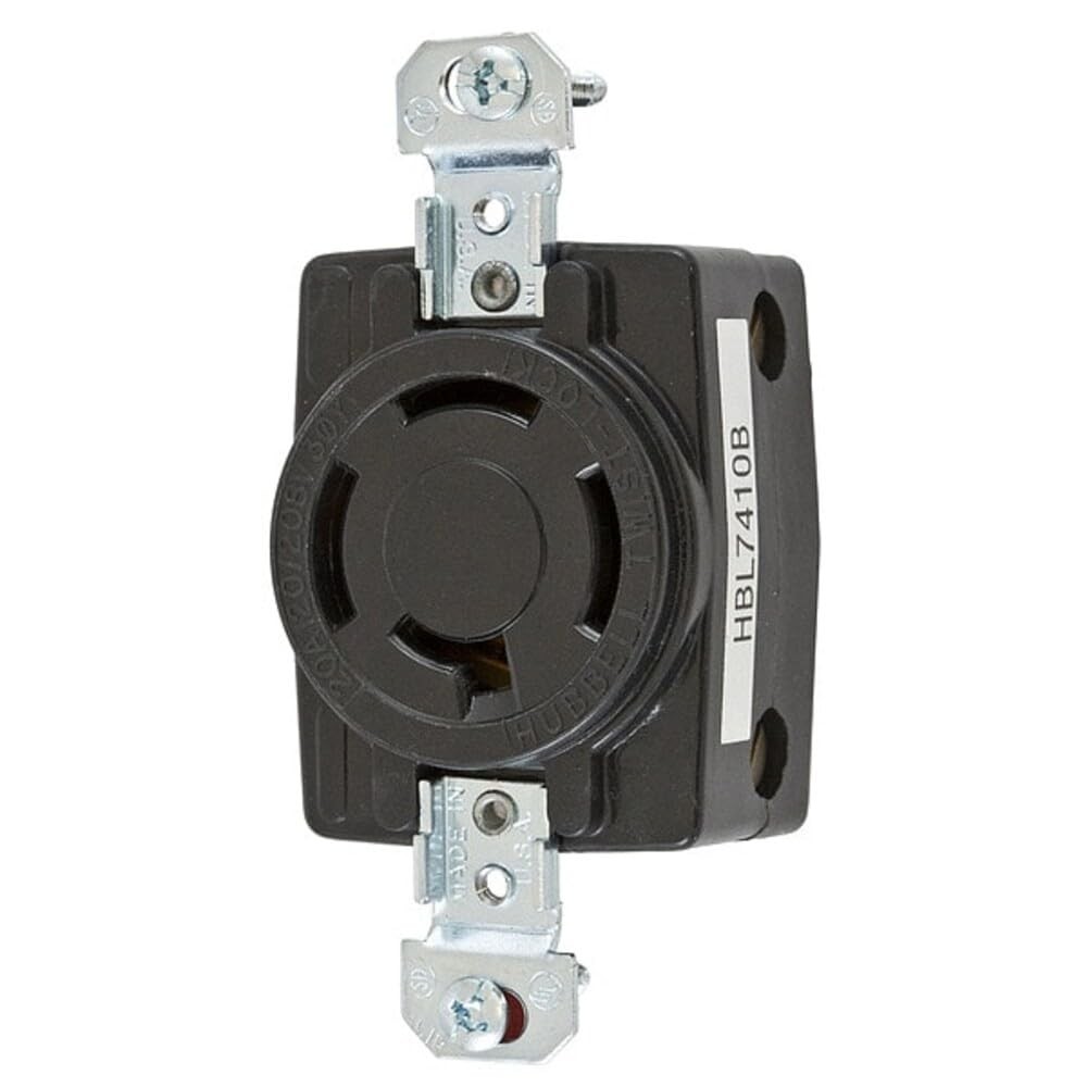 Locking Devices Twist-Lock Industrial Flush Receptacle 20A 3-Phase Wye 120/208V