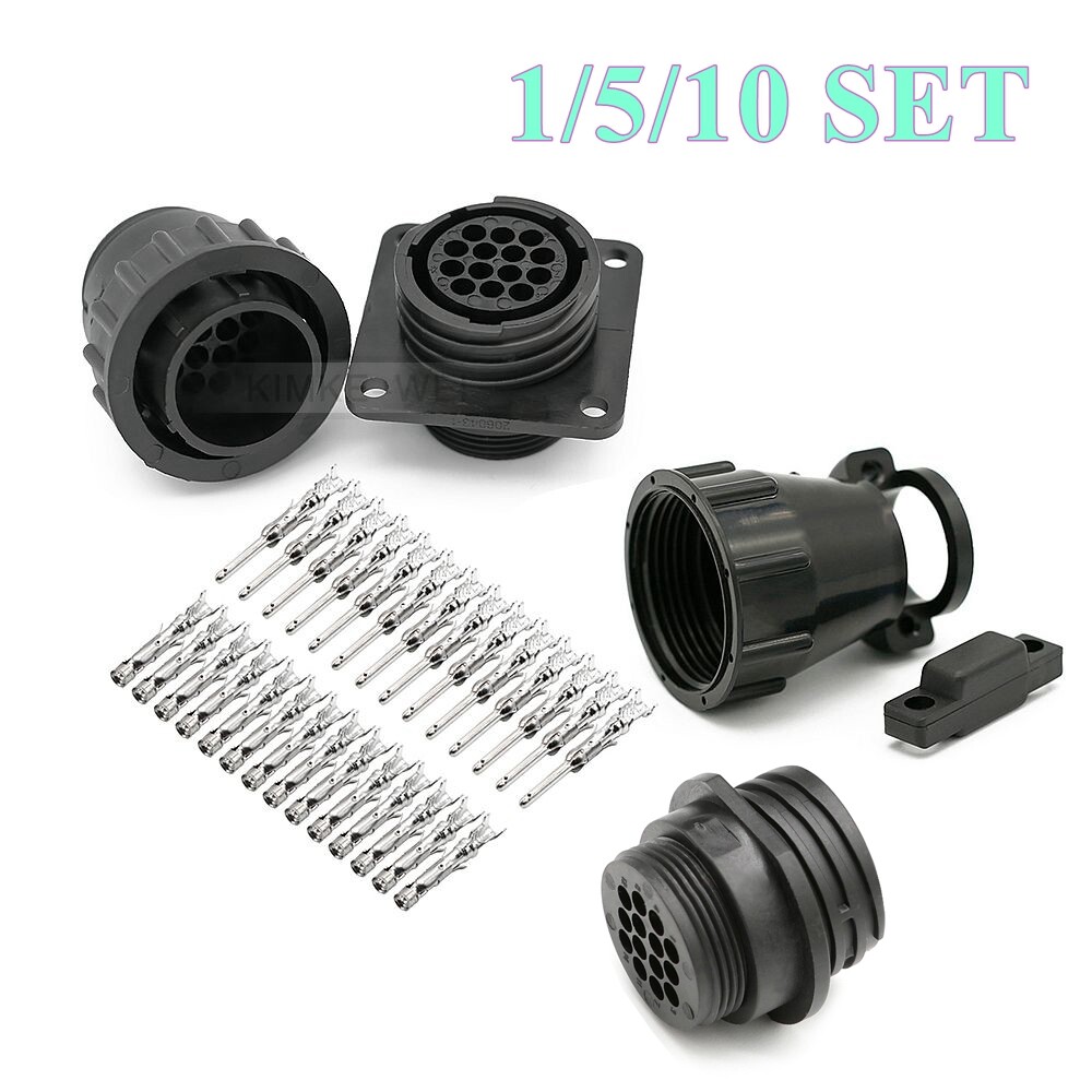 14 Pin/Way TE/AMP/TYCO CPC Series Circular Male Female Connector Plug Socket Kit
