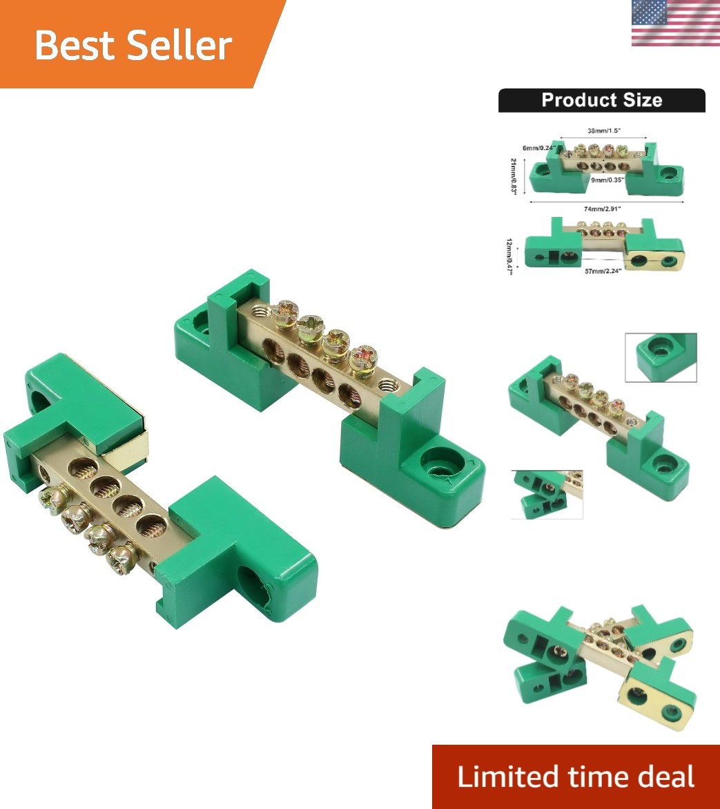 High-Quality 4 Position Brass Terminal Bus Bar – Best for Cars, Boats, Equipment