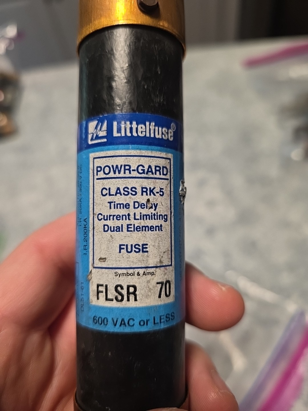 Littelfuse FLSR-70, 70 Amp 600VA TIME DELAY DUAL ELEMENT RK5 Fuse (GE3