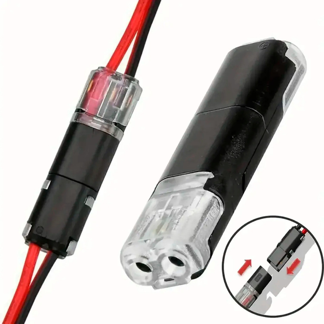20pcs Double-Wire Plug-in Connector, Cable Clamp with Locking Buckle, AWG 18-22