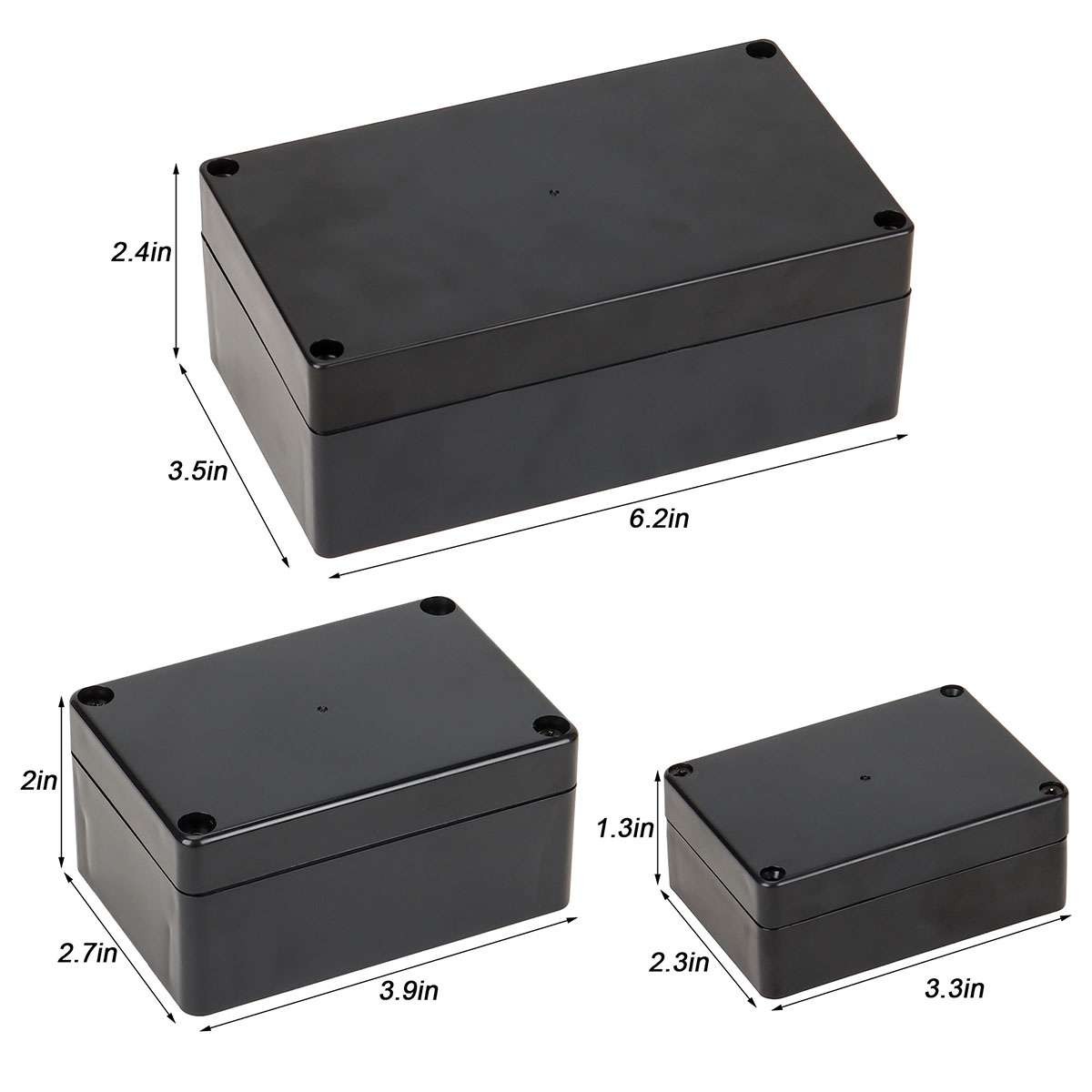 DIY Waterproof Black Plastic Project Enclosure Electrical Junction Box Dustproof