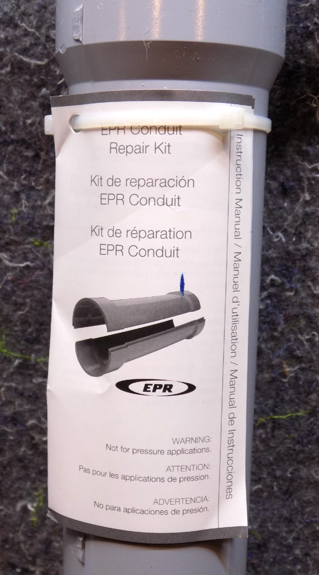 New in box! Kraloy 077980 EPR35 2″ x 24″ long PVC Conduit Repair Kit – 2 per box
