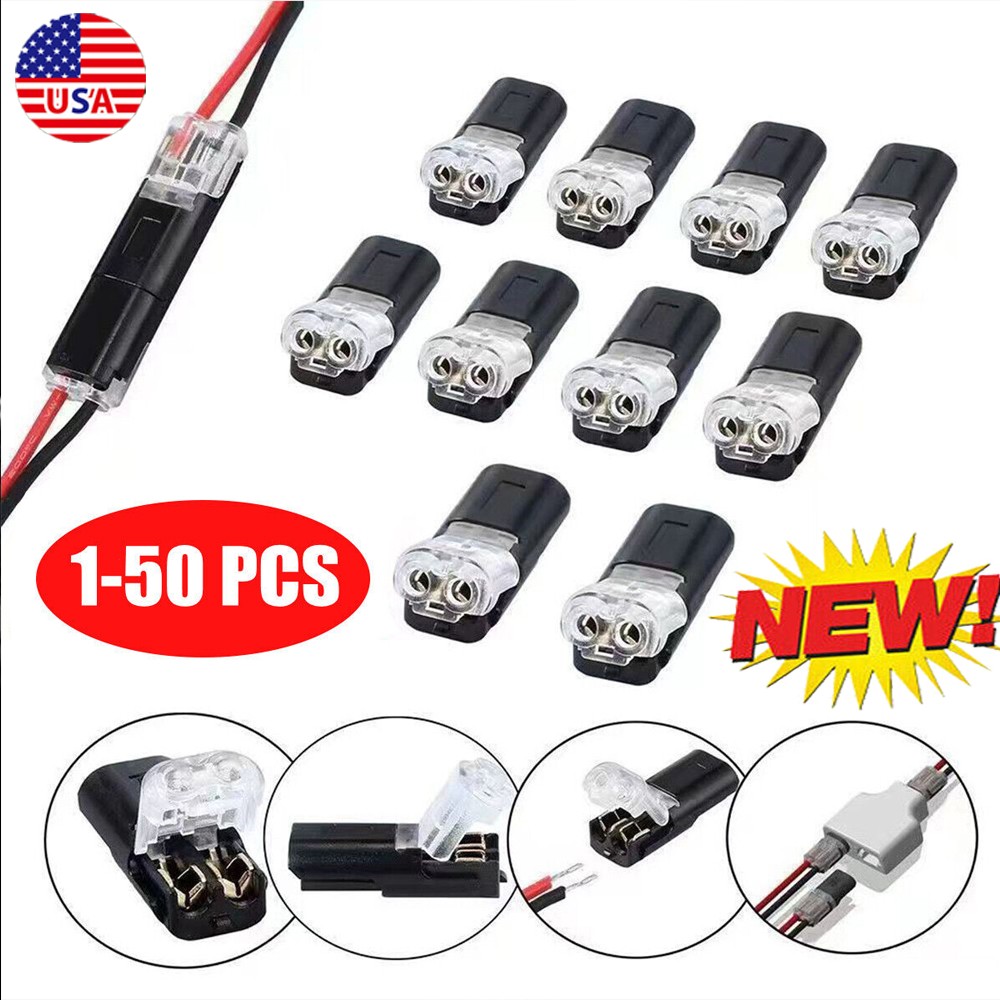 1/10/20/30/50Pcs Double-Wire Plug-in Connector with Locking Buckle DY