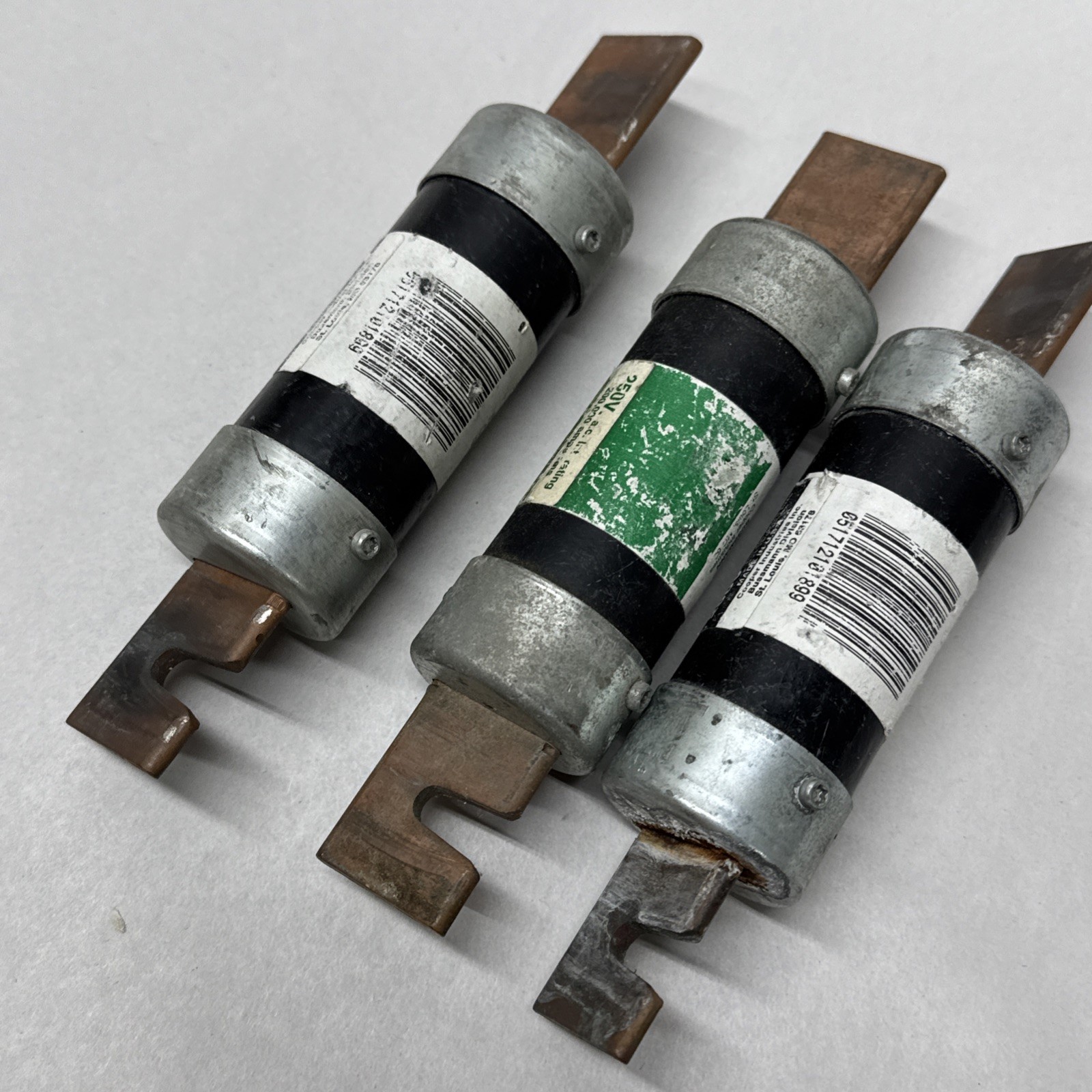 Lot Of 3! FUSETRON FRN-R-200 200A 250V Class RK5 TESTED WORKING DUAL ELEMENT