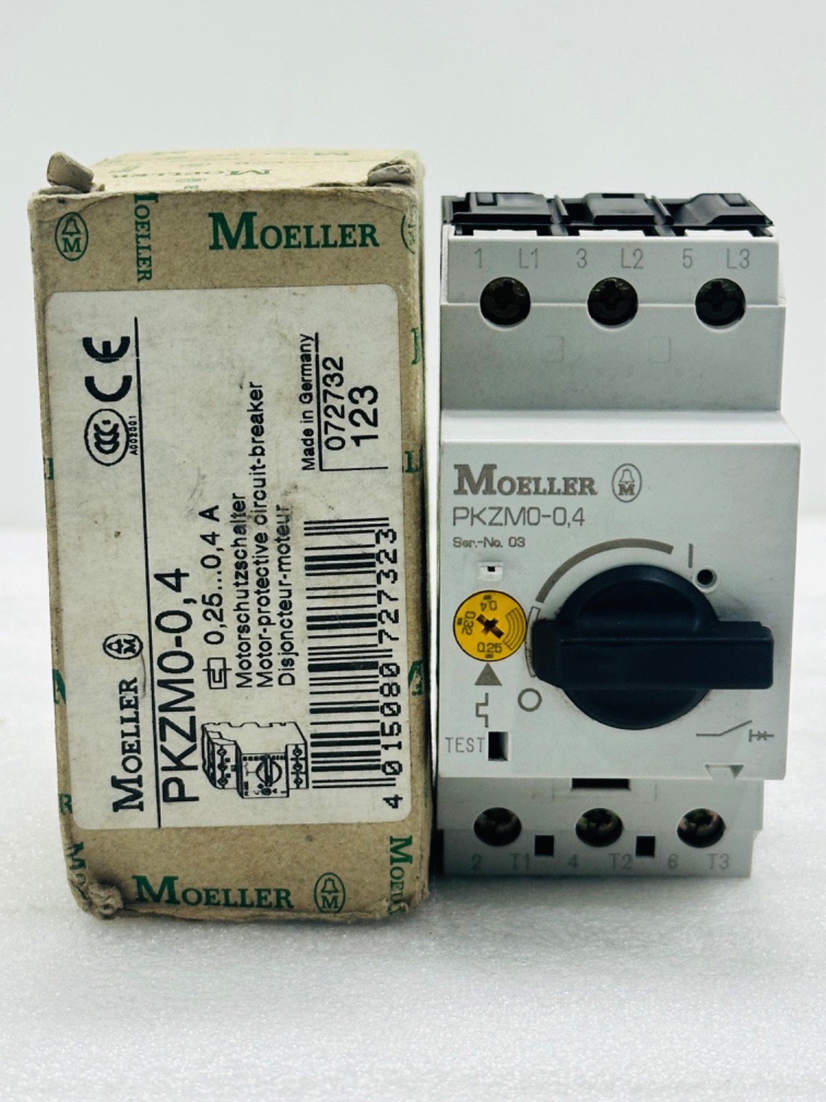 MOELLER PKZM0-0,4 Motor Protective Circuit Breaker 0,25…0,4 A 072732 PKZM0-0.4