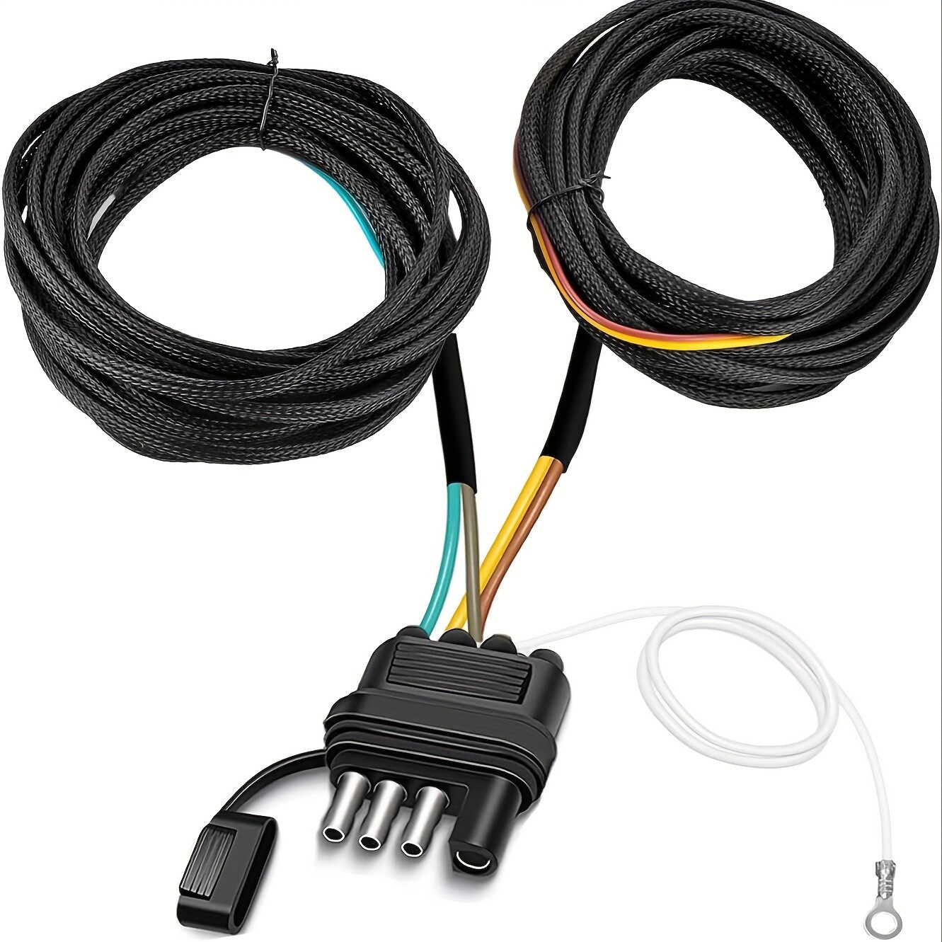 22FT/25FT 4 Pin 5 Wire Trailer Wiring Harness for Rewiring Trailer Light RV Boat