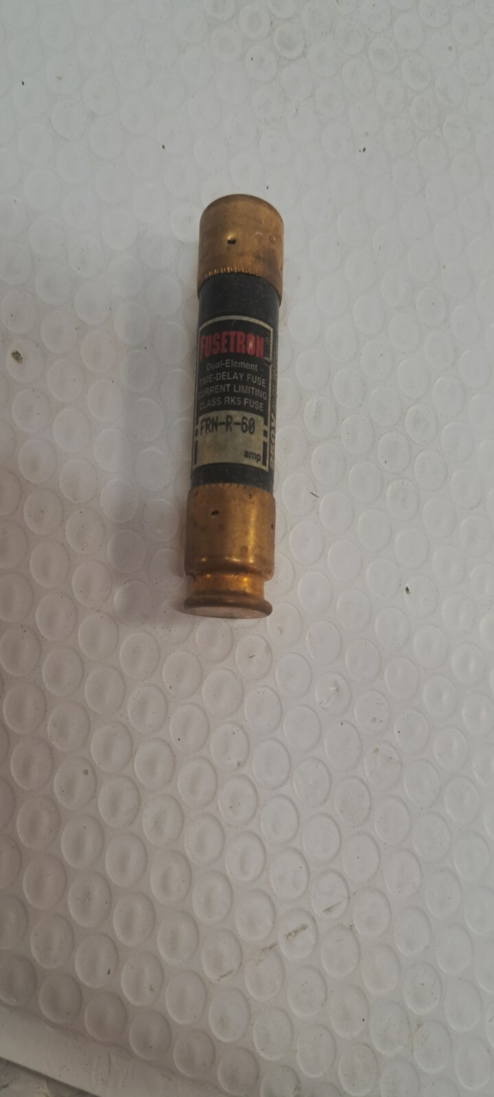 60AMP Bussmann Fusetron FRN-R-60 Type D Time Delay Dual Element Cartridge Fuse