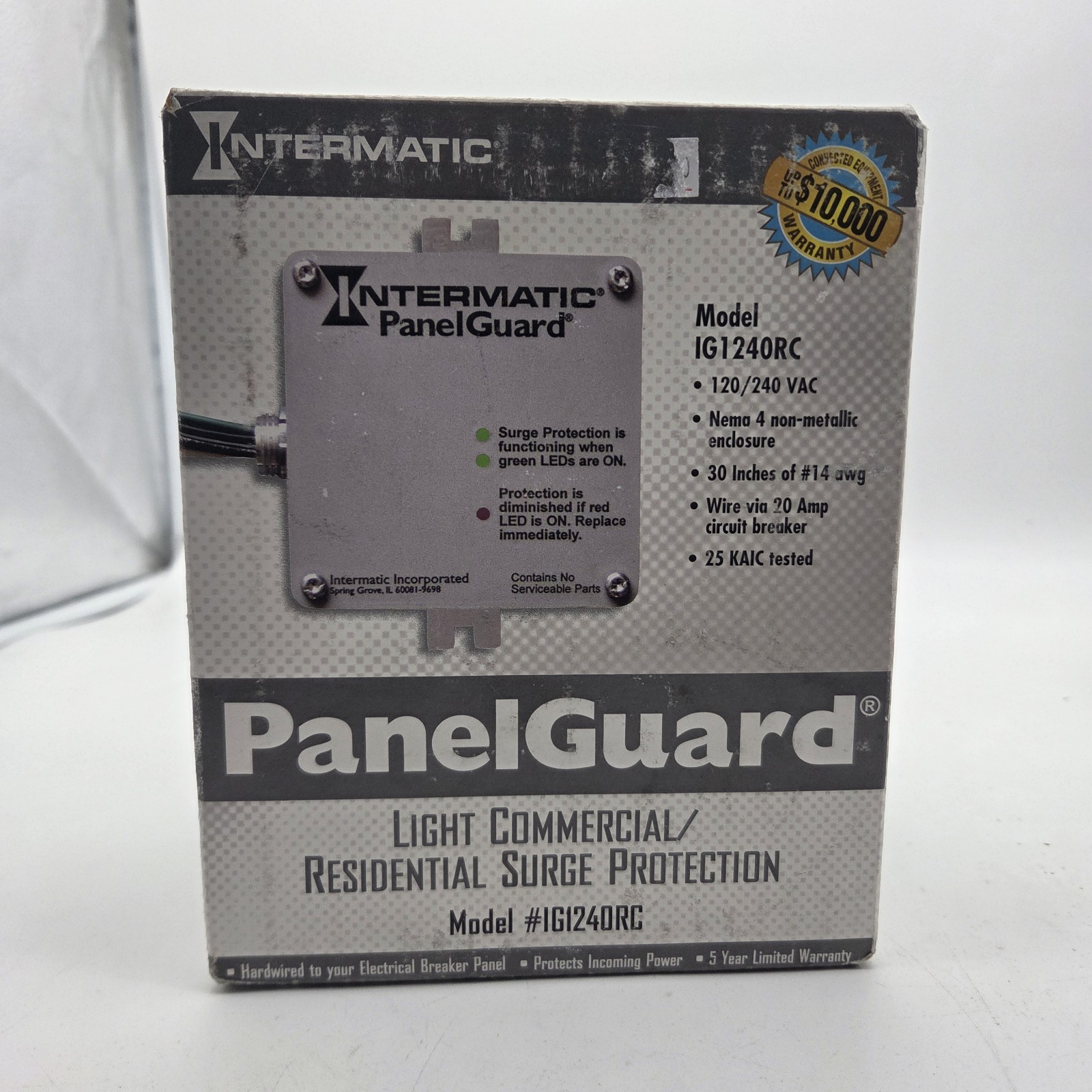 Intermatic Light Commercial / Home Panel Guard Surge Protective Device IG1240RC