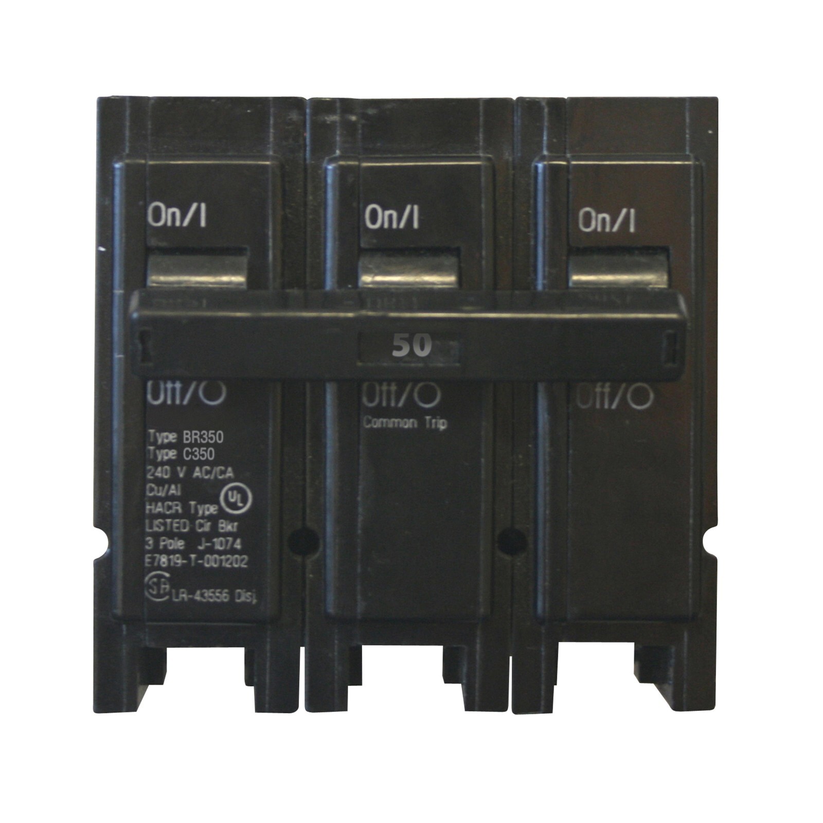 Eaton Cutler-Hammer BR350 3 Pole 50 Amp Type BR Circuit Breaker