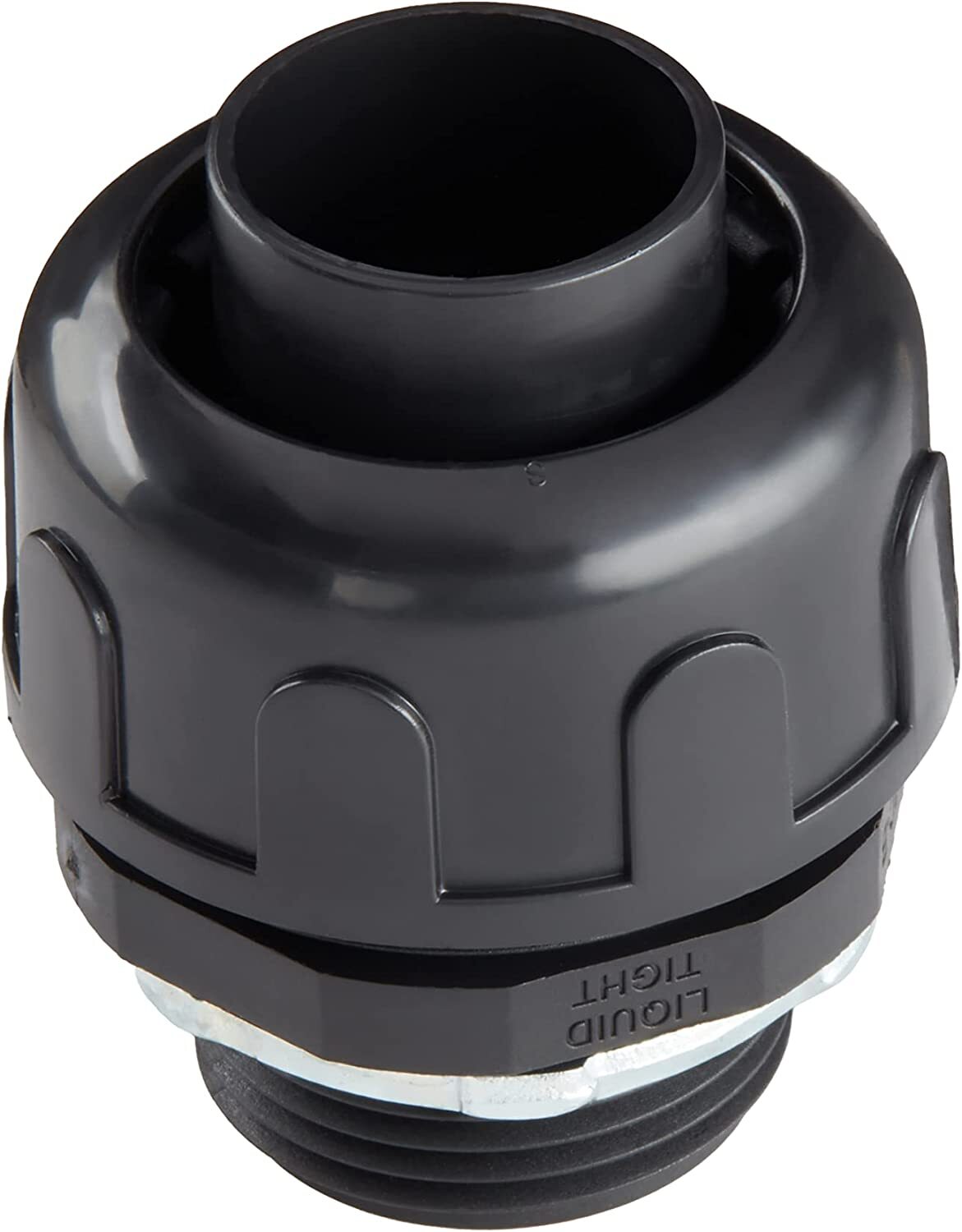 2″ Black Non-Metallic Liquid Tight Electrical Conduit Straight Fittings