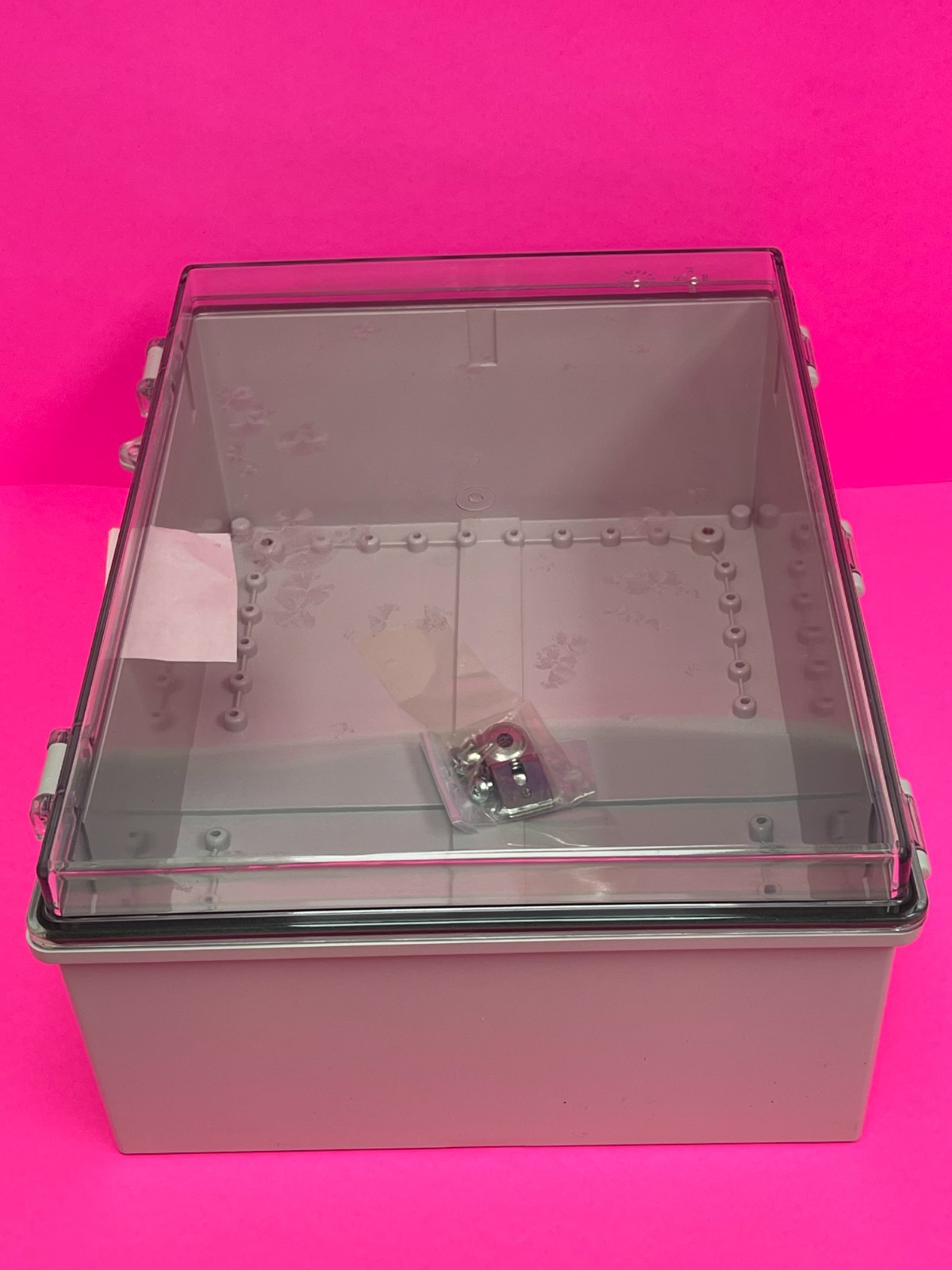 NEW Enclosure 11x15x6 Polyester With Hinged Clear Cover, NEMA 4X NE-PCT-2939
