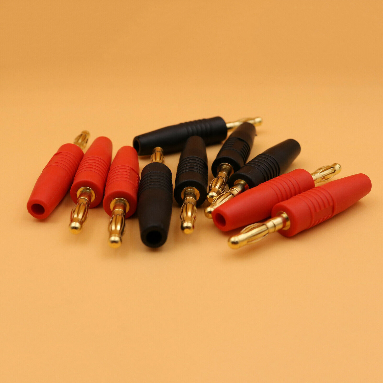 10pcs Red+10pcs Black Soldered Type Brass Power Amplifier Speaker Plug Connector