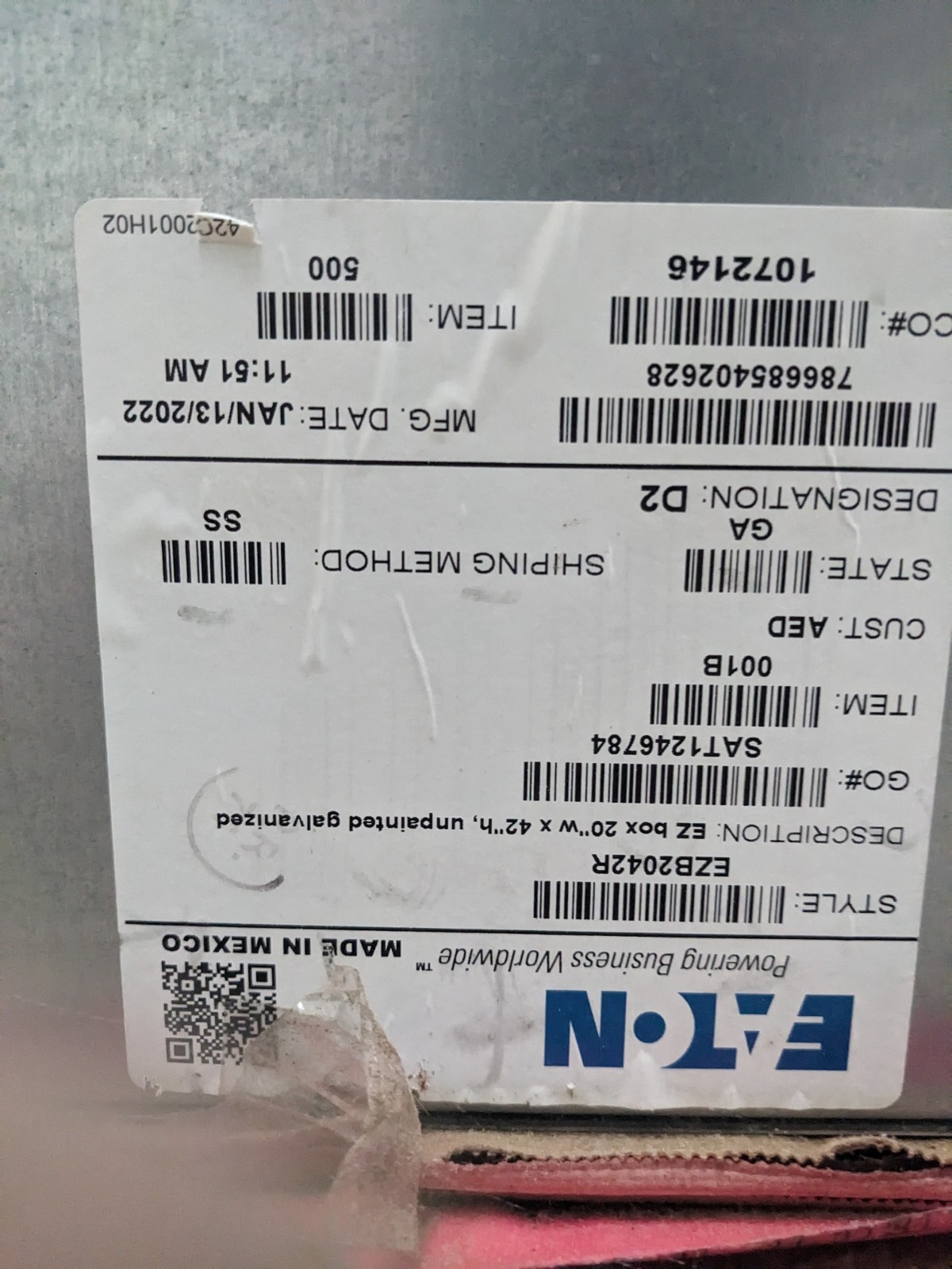 Eaton EZB2042R Enclosure *NEW*