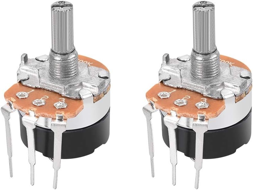 uxcell WH138 Potentiometer with Switch B500K Ohm Variable Resistors Single Turn