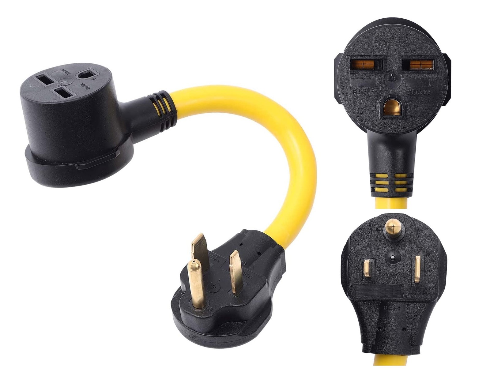 NEMA 6-50P to 6-30R ETL Listed 240V 50 Amp 3 Prong Male Plug to 30 Amp 3 Pron…