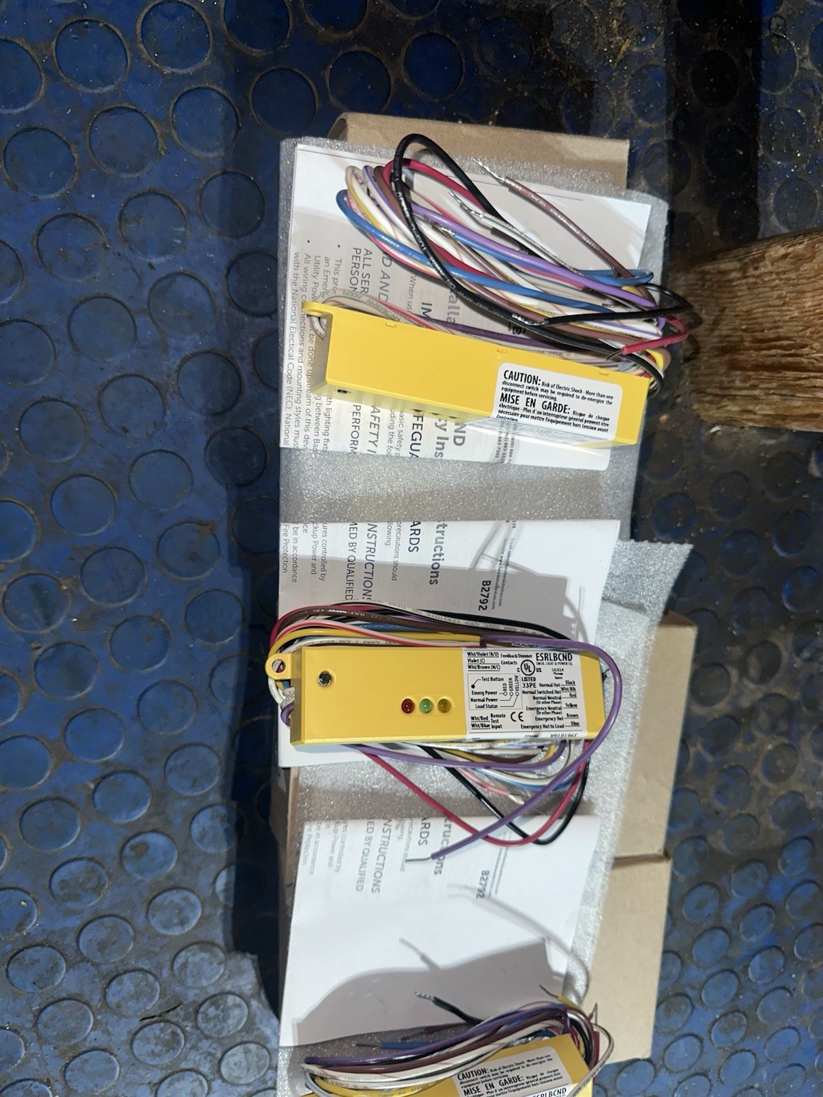Lot Of 3 ESRN UL924 Emergency Lighting Relay 120-277 Vac / 5 AMP SPST