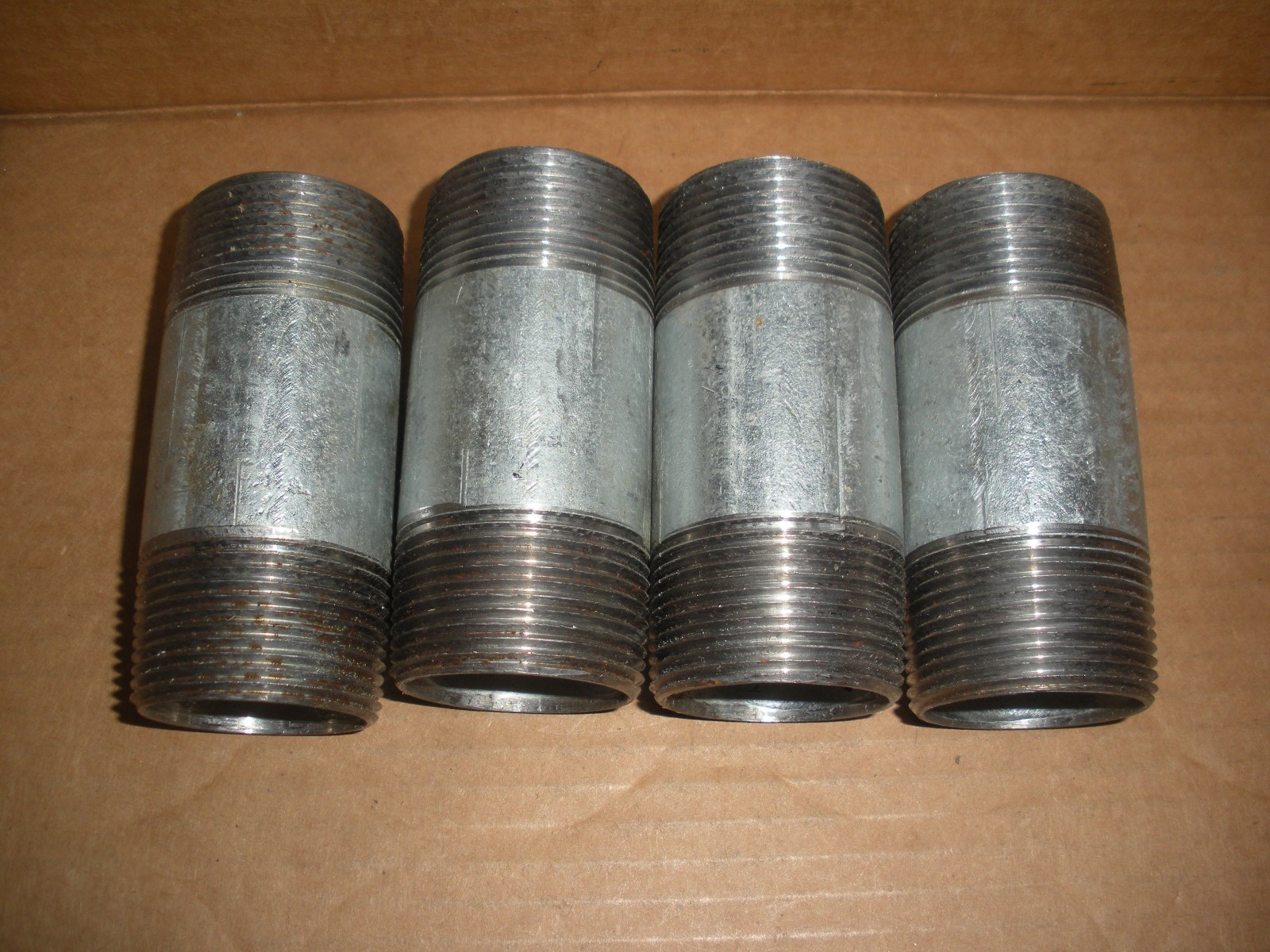 1-1/4″ x 3-1/2″ rigid conduit nipple lot of 4 galvanized