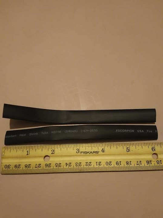 3/8 ” inch 9.5mm BLACK 2:1 heat shrink tubing polyolefin (1 FOOT)