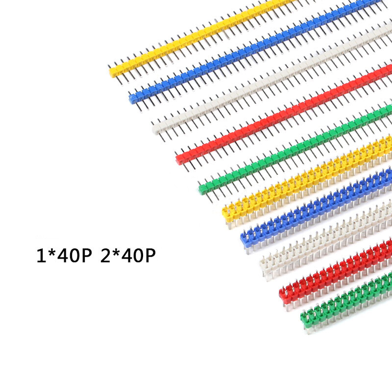 Color Pin Header Copper Strip Single Double Row Straight 2.54mm Solder Connector